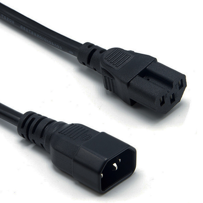 L'UL ha approvato il cavo di estensione sicuro di CA 18AWG 0.8m cavo di corrente alternata di 3 forconi per la TV