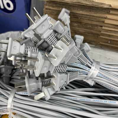 Cavo elettrico del cavo di corrente alternata delle spine di maschio con la spina