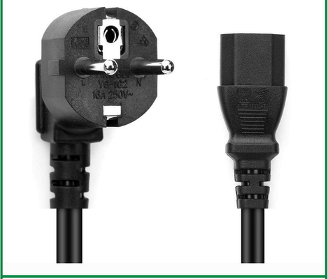Spina di CEE7/7 Schuko ai cavi di alimentazione del VDE C15 di IEC 60320 per l'elettrodomestico